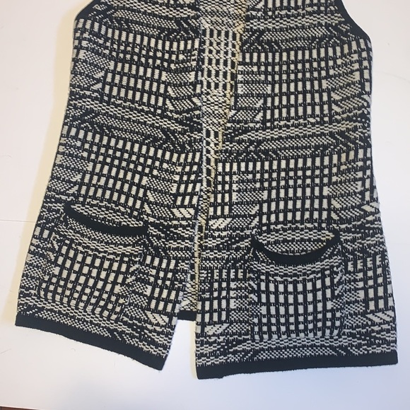 Anthropologie Angel of the North Black and White Vest - Women’s Size Small - Picture 6 of 10
